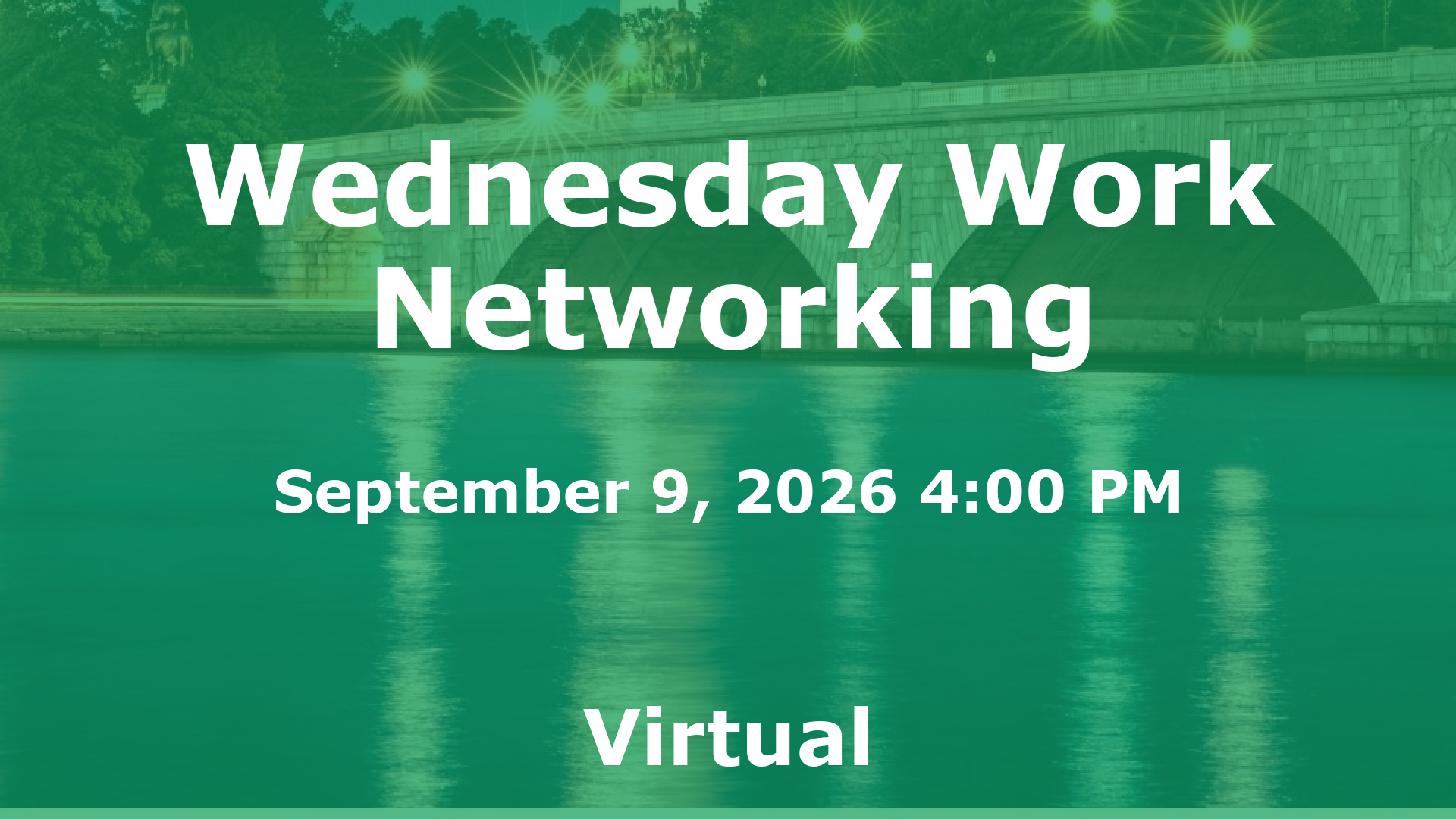 Wednesday Work Networking event image